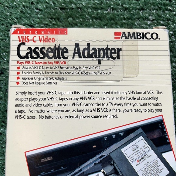 Ambico VHS-C to VHS Adapter Mechanical Camcorder Cassette - Picture 4 of 5